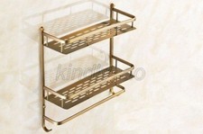 Bathroom Accessories Retro Brass Shower Caddy Wire Basket Storage Shelves Kba527