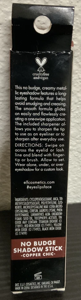 🍒 e.l.f. No Budge Shadow Stick, Copper Chic, 0.05 oz - Image 2 of 3