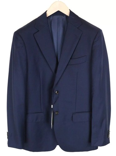 SUITSUPPLY Napoli Men Suit UK40L Super 110's Navy Wool Blazer & Waistcoat - Picture 2 of 18
