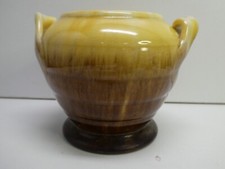 VINTAGE AUSTRALIAN POTTERY TRENT WARE STUDIO DRIP GLAZE 2 HANDLE VASE ART DECO