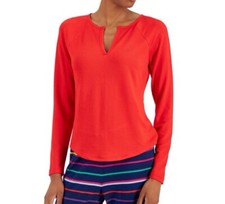 Jenni Women's Split-Neck Pajama Top, Chili Red, Medium 29.50