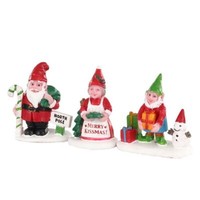 Lemax 04739 - Christmas Garden Gnomes, Set Of 3 - Weihnachtsdorf Winterdorf