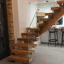 Natural Oak Central Spine Stairs - Barn Conversion. Nationwide Staircase Service