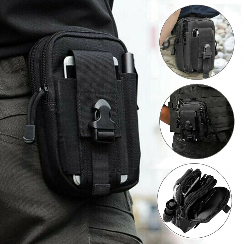 Tasca Marsupio Uomo Cintura Altezza Vita Borsa da Dona Fianco Viaggio Sport Bag - Immagine 2 di 4