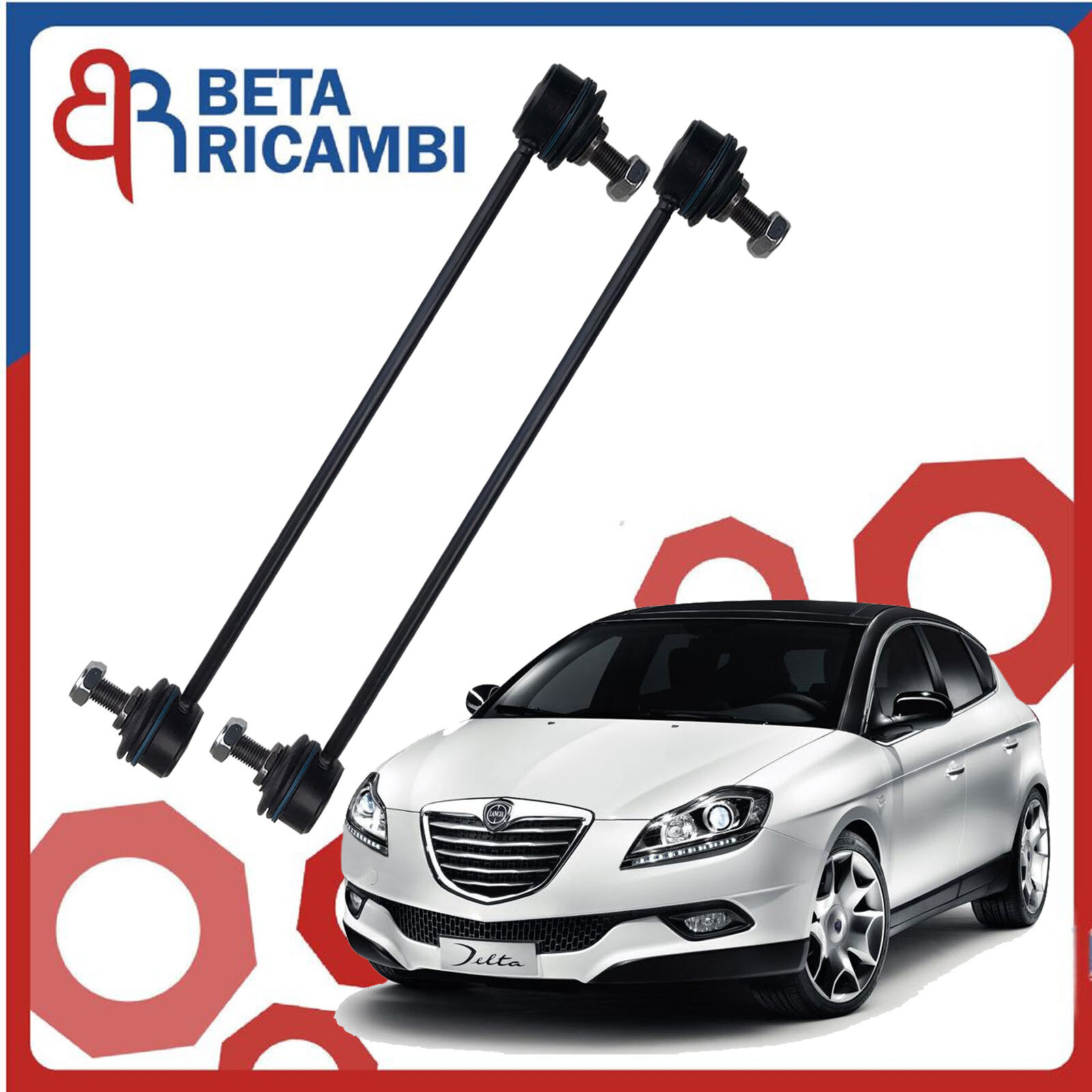 Biellette Tiranti Barra Stabilizzatrice Fiat Bravo Delta Stilo Anteriori 2 Pz - Miniatura 3
