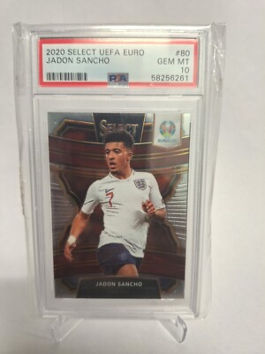 2020 SELECT UEFA EURO SANCHO PSA10 ② 2020 Select UEFA Euro Jadon Sancho #80 England PSA 10 GEM