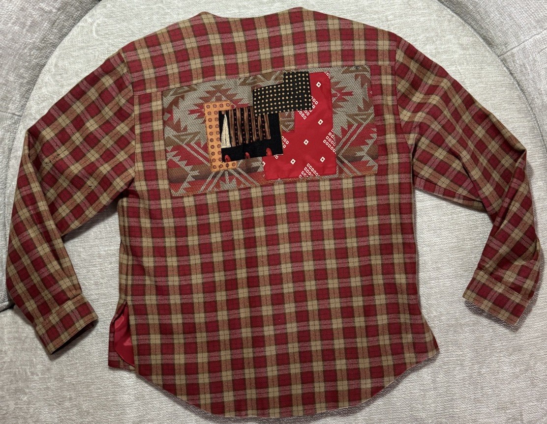 Canvasbacks Jacket Wool Blend Flannel Patchwork B… - image 5