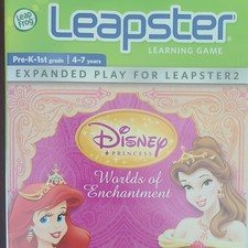 LeapFrog Leapster Disney Princess Learning Game Ages 4-7 Worlds of Enchantment