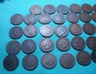 Indian Head Penny's lot---Fifty (50) Penny's---Various Dates--g-vg