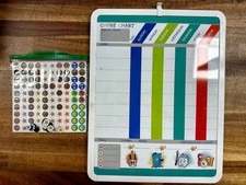 Magnetic Dry Erase Chore Chart Board w Reward Stickers