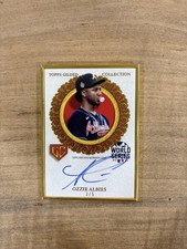 2025 Topps Gilded Collection Ozzie Albies /5 Framed On-Card Champions Auto