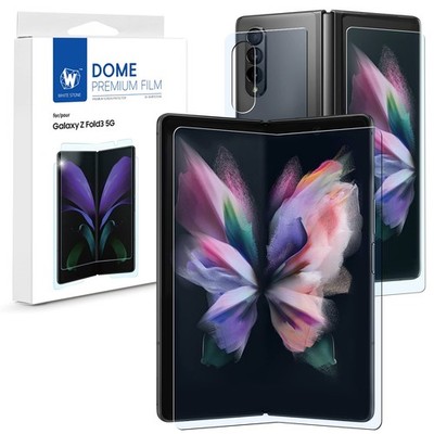 Whitestone Dome [1SET 3PCS] for Galaxy Z Fold 3 Premium Film Screen... 