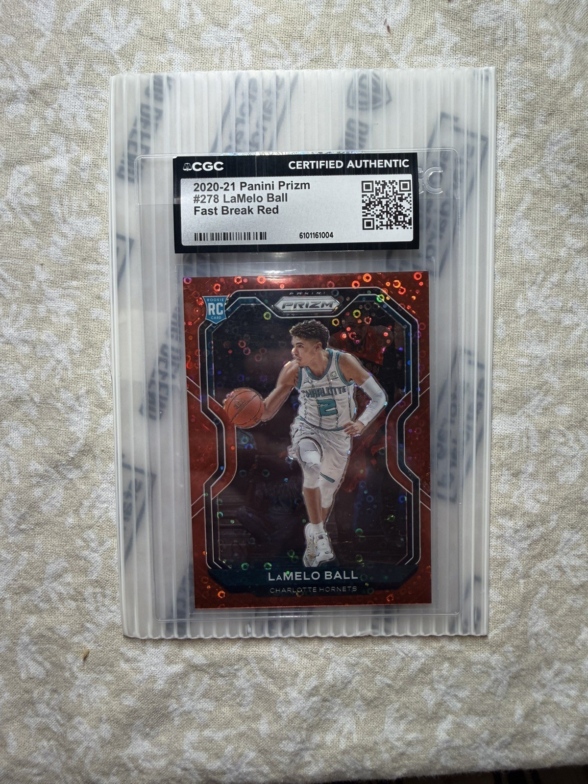 2020-21 Panini Prizm LaMelo Ball Fast Break Red Disco #/125