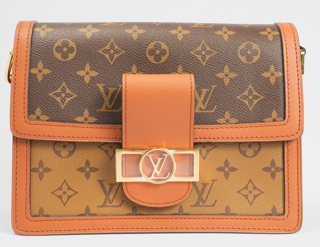 LOUIS VUITTON Monogram Dauphine MM Shoulder Bag M44391 Near New Condition