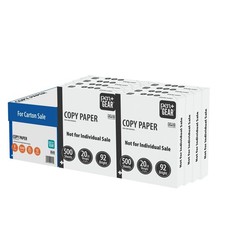 Copy Paper, 8.5" x 11", 92 Bright, 20 lb., White, 8 Ream Case 4,000 Sheets