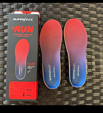 Superfeet Run Dynamic Cushion High Arch Shoe Insoles Inserts Pair Carbon