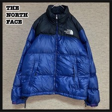 The North Face Down Jacket Nuptse 700 Navy Black One 35R