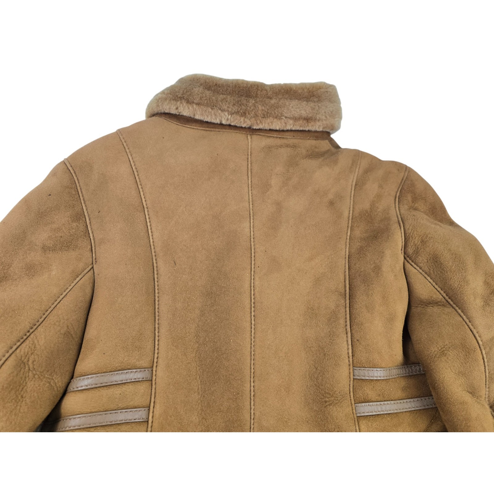 Harlin Women's Shearling Leather Sheepskin Suede Toggle Coat Jacket S / M