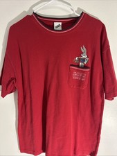 VINTAGE BUGS BUNNY TEE SHIRT SIZE LARGE 1999 WARNER BROTHERS RED