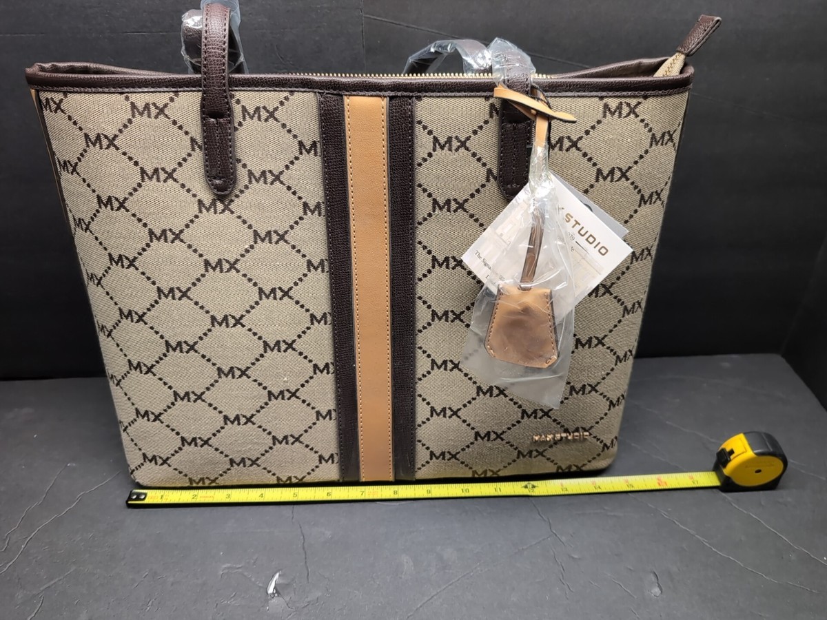 Max Studio Signature Woven Jacquard Collection Tote Bag Double