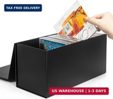 CD Storage Box, DVD Storage Box- Durable 5.2 x 5.75 x 12 Inch Disc Holders with