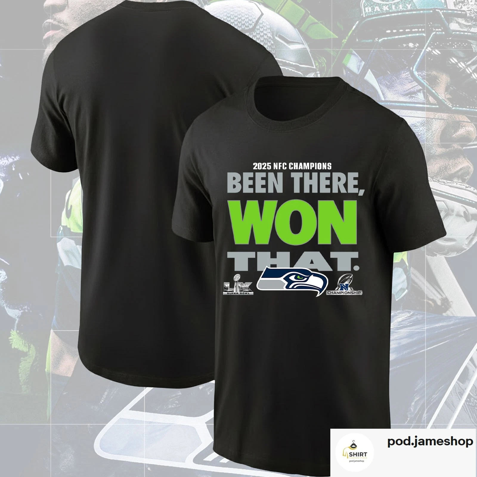 Seattle Seahawks 2025 NFC Champions Conference T-Shirt, Been There Won That Tee