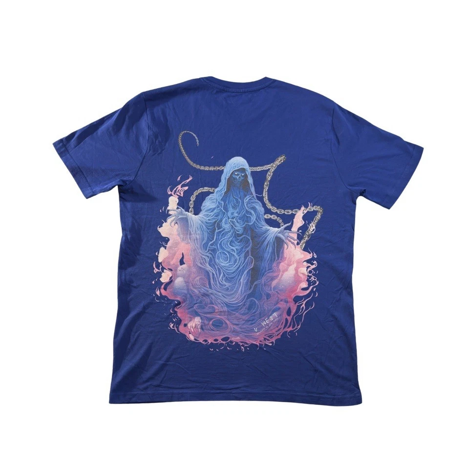 Camiseta Gráfica G WEST Grande Azul Royal “Reaper” Tamanho Grande|Nova - Imagem 3 de 3