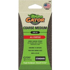 Gator 7308 Sanding Sponge, 5 in L, 3 in W, Coarse, Medium