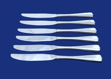 Oneida GALA IMPULSE Stainless Flatware - Set of 6 Hollow Dinner Knives 9"