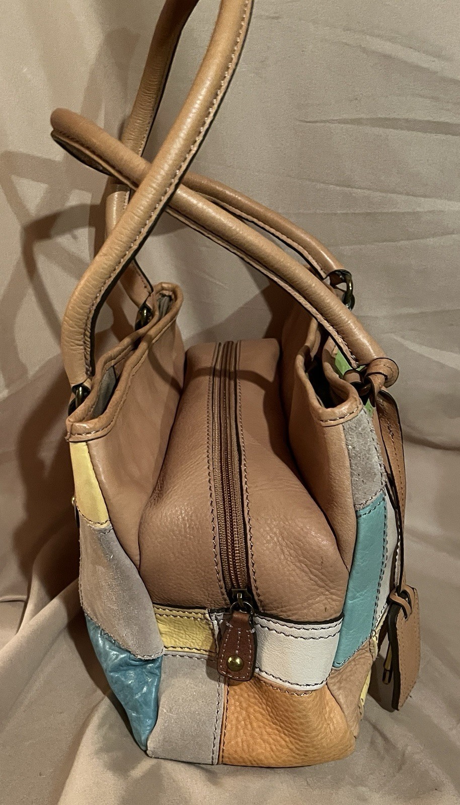 Fossil Multi Color Patchwork(All Sides) Leather B… - image 4