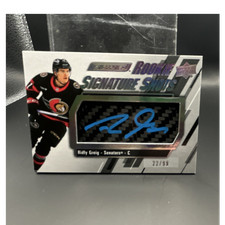 Upper Deck 2023-24 Engrained Rookie Signature Shots Ridly Greig Silver Stick 22…