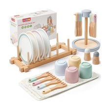 Lonico Wooden Play Kitchen Accessories Toys for Toddlers 3-5, Kids ... Fast Ship