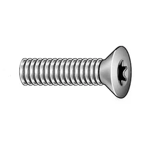 Tamper-Pruf Screws 400540 #6-32 X 1/2 In Torx Flat Machine Screw, Zinc Plated