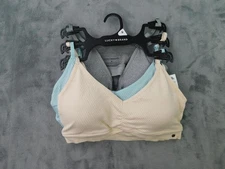 Lucky Brand Bra Womens Medium Neutral Blue Gray 3 Pack Seamless Comfort Wireless