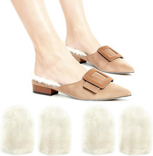 Wool Heel Cushion Pads for High Heel Boots Flats Loafers Keep Warm, Relief Pain