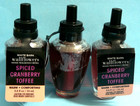 Bath & Body Works Wallflower "SPICED CRANBERRY TOFFEE" refills x3