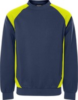 Fristads 300510-556 Sweatshirt 7148 Gsm Gr.S Marine/Gelb