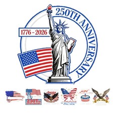 America 250th Anniversary Sticker 1776 - 2026 Flag Patriotic USA Car Sticker
