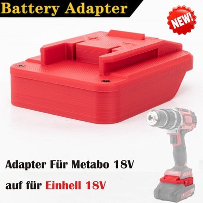 1xAkku-Adapter für Metabo 18V Li-Ion Akku auf für Einhell 18V X-change Werkzeuge