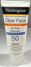 Neutrogena Clear Face SPF 50 Breakout Free Sunscreen, 3 oz.