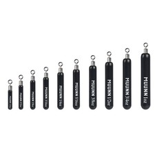MUUNN 10 Pack Tungsten Free Rig Skinny Drop Shot Weights No Chip Black 5/8oz