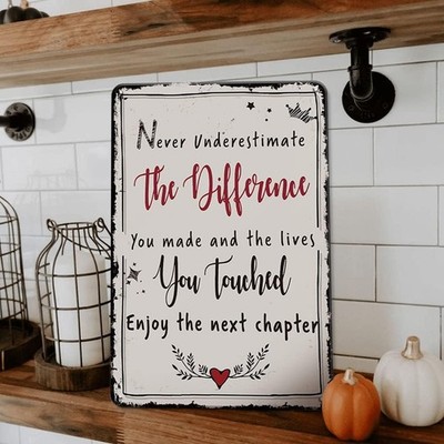 Tin Metal Signs Home Décor 8x12 Inch Retirement Gifts for Women/Men Enjoy The Ne