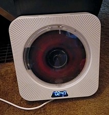 Wall Mountable CD Player Space Saver Model YR-Q200 White w/Remote  Cords New