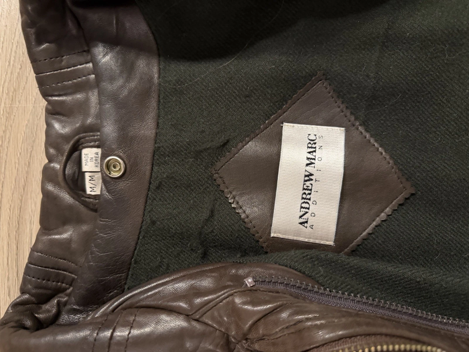 Vintage Andrew Marc Genuine Leather Jacket - product detail image 3
