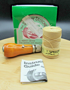 Vintage Authentic Speedy Stitcher Sewing Awl Tool Kit Steel Bobbin USA Made NOS