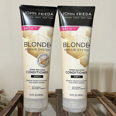 2 Pack John Frieda Blonde+ Repair System Bond Building  Conditioner Set-8.3oz.