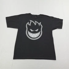 Spitfire Shirt Men Large Black Flame Head Graphic Skateboarding Skater Skate Tee