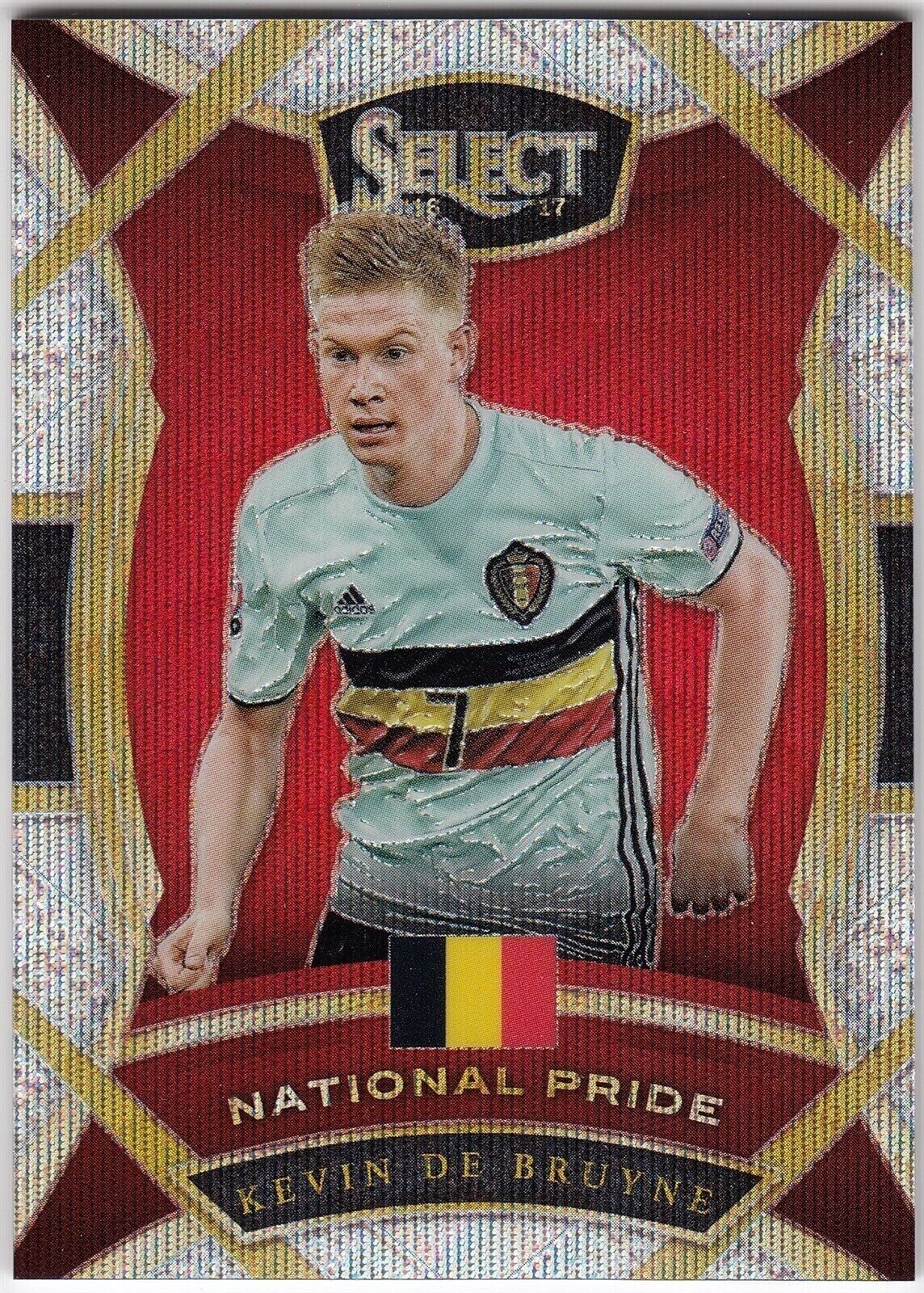 2016-17 Panini Select National Pride Silver Wave Prizm KEVIN DE BRUYNE 6 Belgium