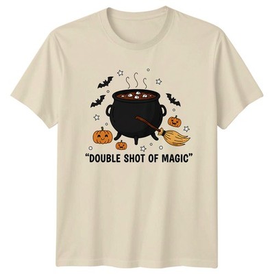 Double Shot Of Magic Damen T-Shirt Kaffee Hexe Halloween Geschenk für Sie
