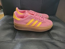 Adidas Gazelle Bold W 'Bliss Pink Spark' Gum Casual Shoes IF4498 NEW SZ8